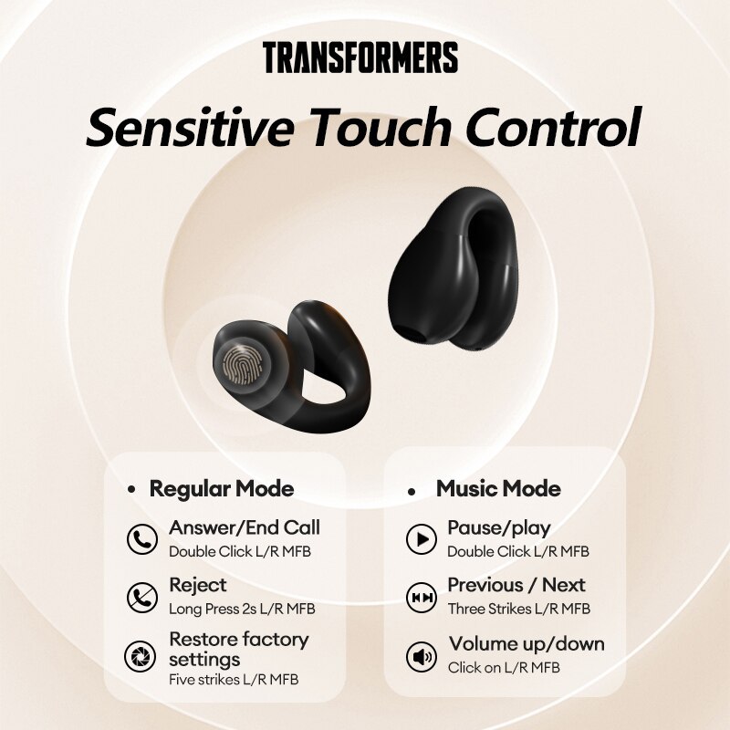 Transformers Bluetooth 5.3 Earphones Gaming Headset