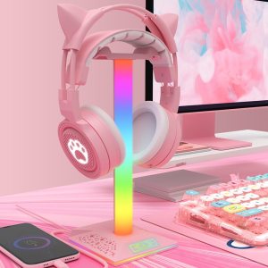 RGB Gaming Headphone Stand with USB Ports