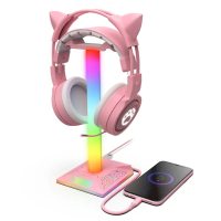 RGB Gaming Headphone Stand with USB Ports