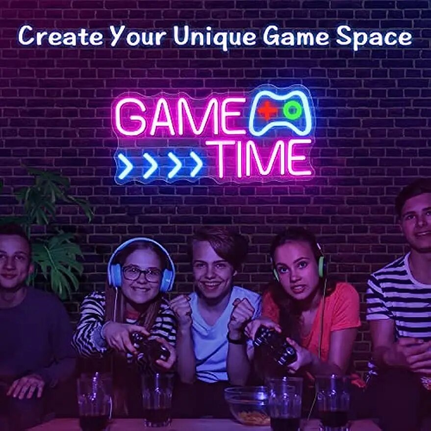GAME TIME LED Neon Sign for Boy's Bedroom