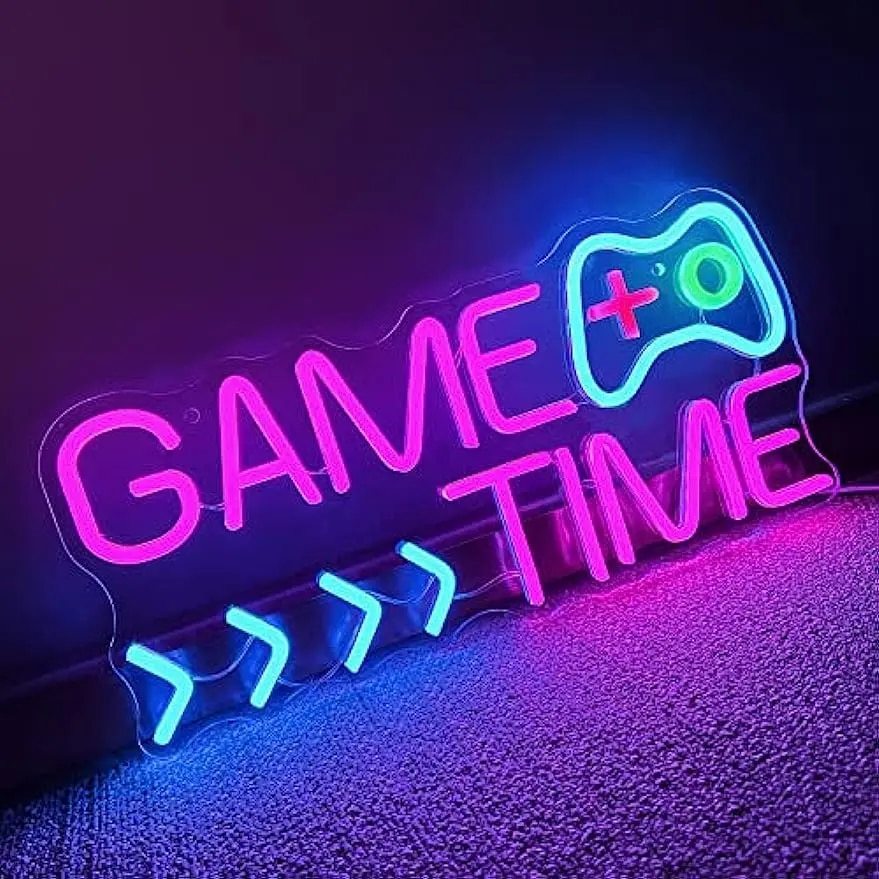 GAME TIME LED Neon Sign for Boy's Bedroom