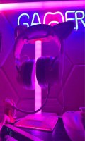 RGB Gaming Headphone Stand with USB Ports