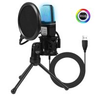 USB Microphone RGB Condensador for Streaming