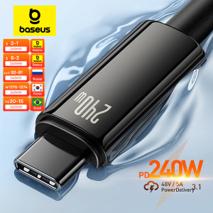 Baseus 240W USB C Cable for iPhone 16 15 Plus Pro Max Supercharge