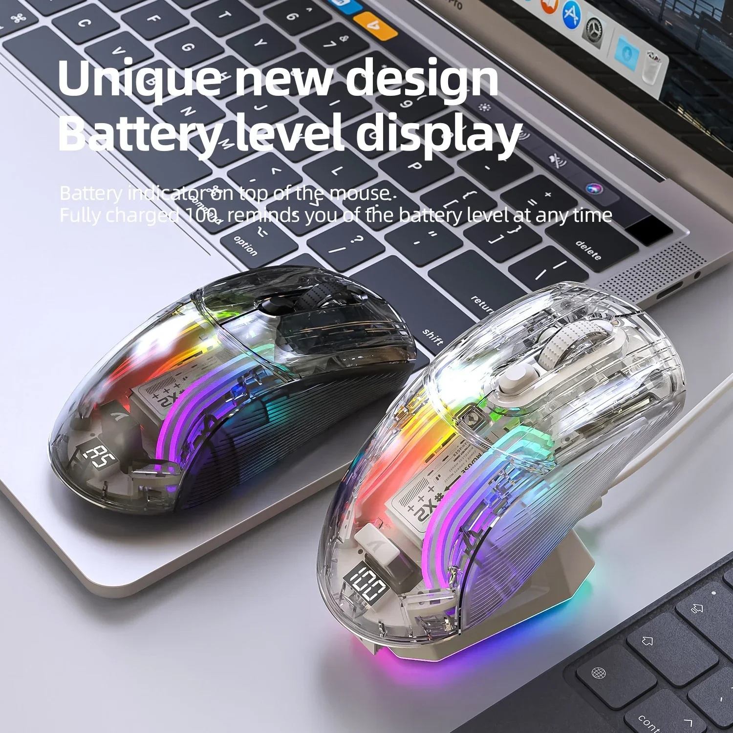 Attack Shark X2Pro Wireless Bluetooth Mouse with Magnetic Charging Stand