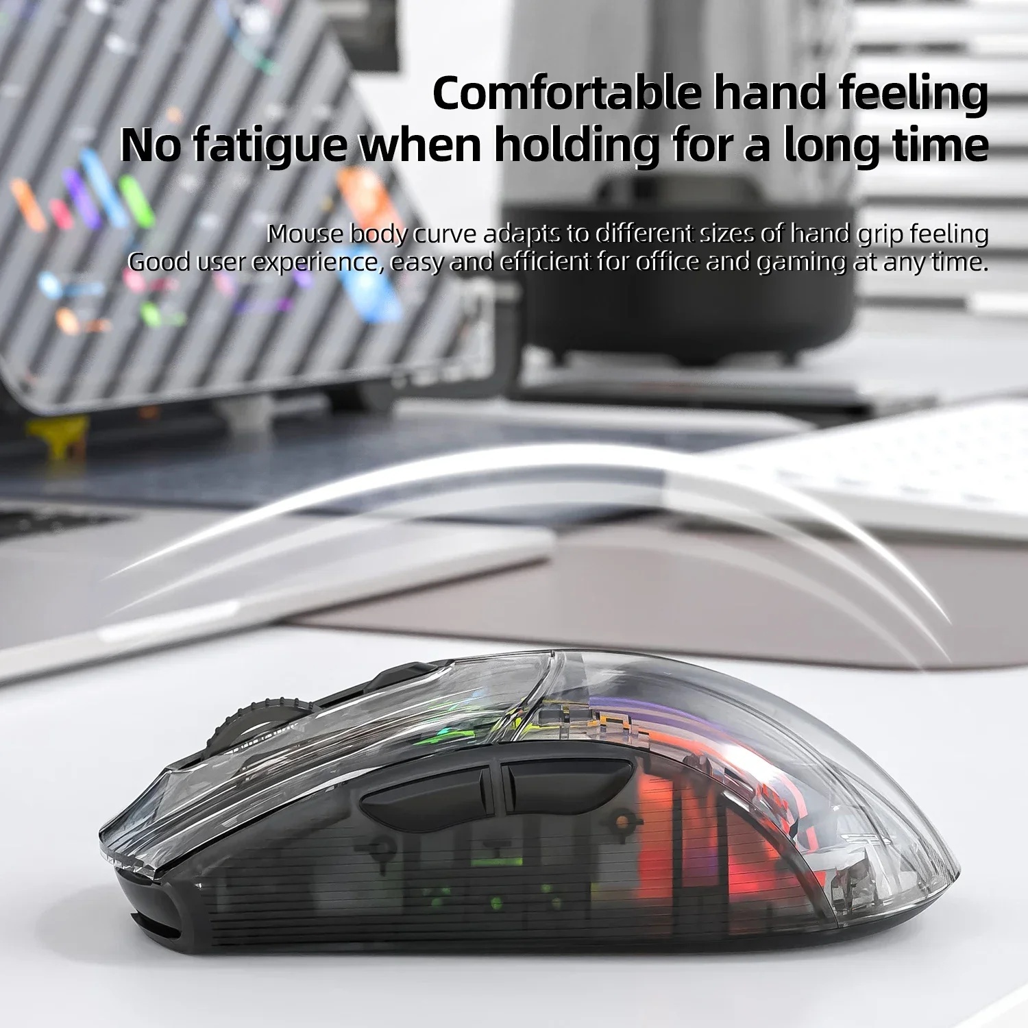 Attack Shark X2Pro Wireless Bluetooth Mouse with Magnetic Charging Stand