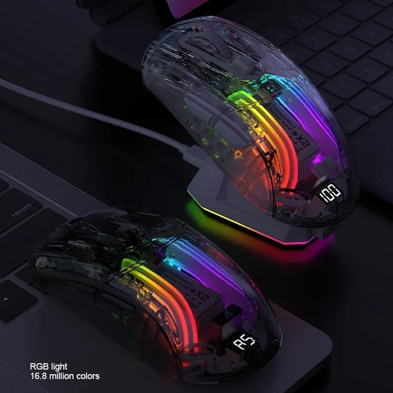 Attack Shark X2Pro Wireless Bluetooth Mouse with Magnetic Charging Stand