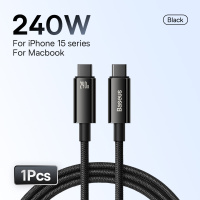 Baseus 240W USB C Cable for iPhone 16 15 Plus Pro Max Supercharge