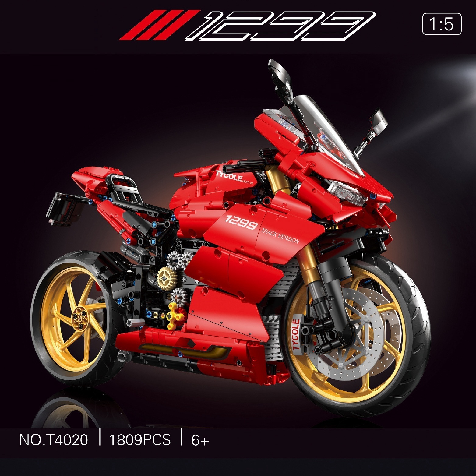 High Tech 1:5 Motorcycle Building Block