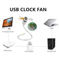 USB Clock Fan with Real Time Clock & Temperature Display
