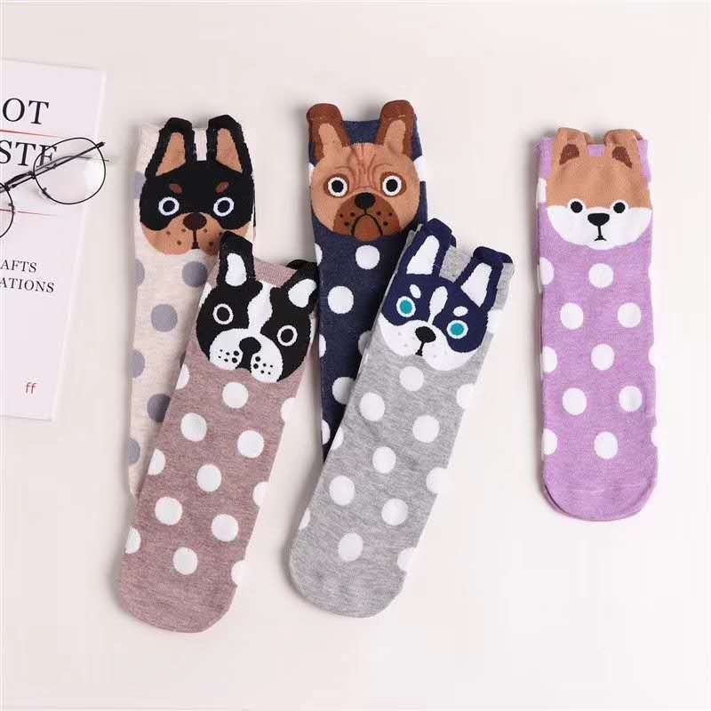 Women Animal Cotton Socks (5 Pairs )