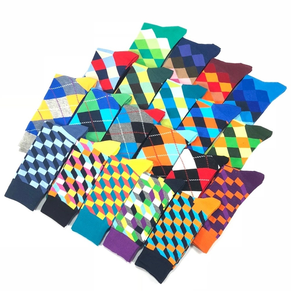 Men's Cotton Colorful Socks (5 Pairs)
