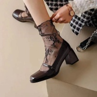 Women Thin Breathable Transparent Lace Socks (1 or 2 Pairs)