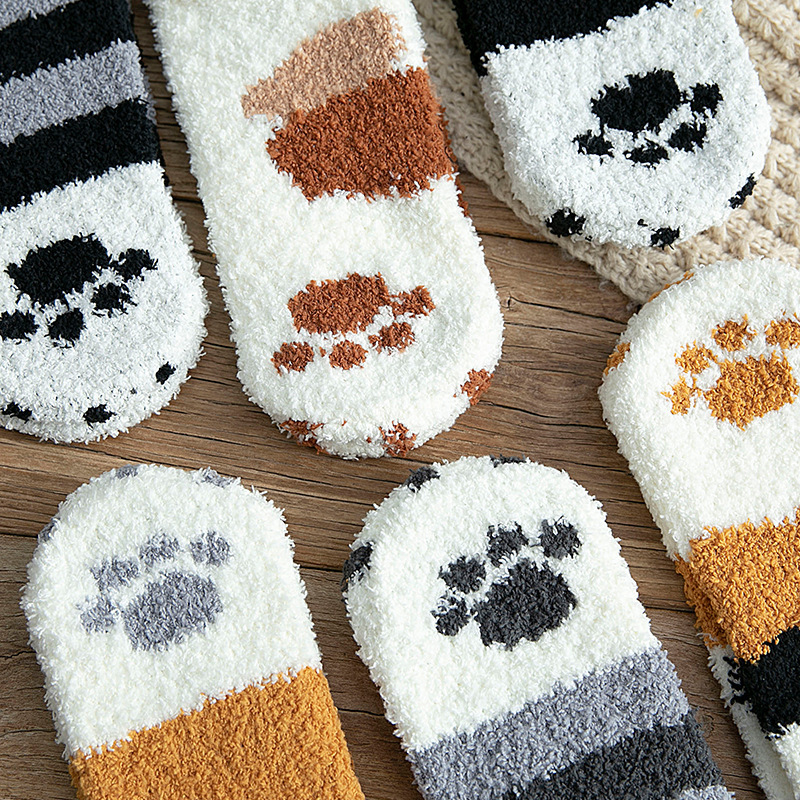 Girls Cute Cat Claw Socks
