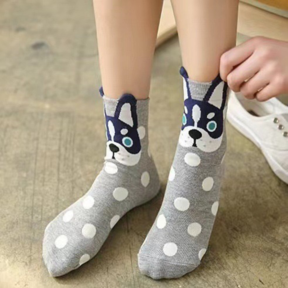 Women Animal Cotton Socks (5 Pairs )
