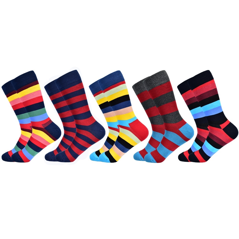 Men's Cotton Colorful Socks (5 Pairs)