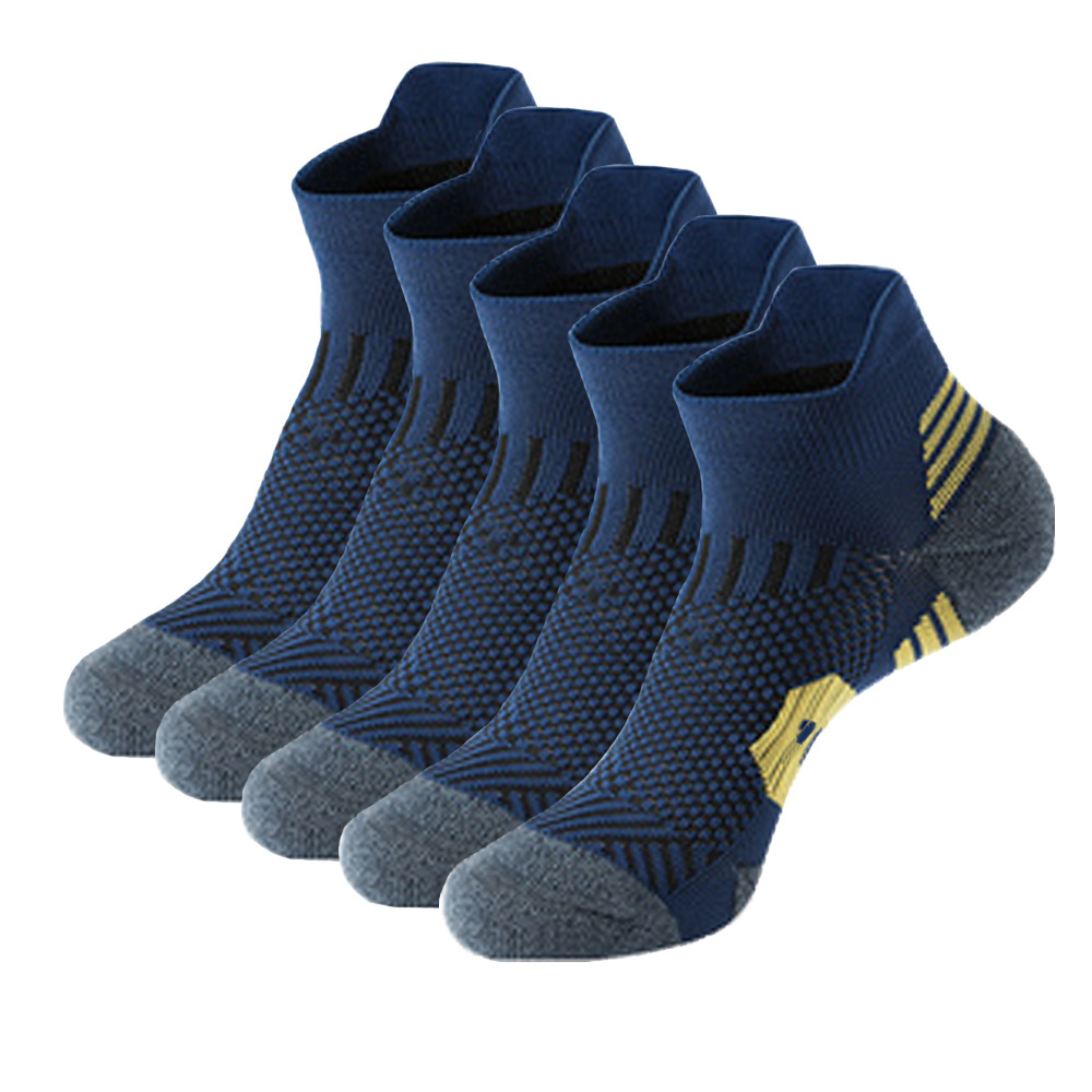 Men's Ankle Thick Running  Socks (5 Pairs)