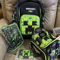 MINECRAFT Genuine Australia Smiggle School Bag Backpack/lunch pack/water bottle