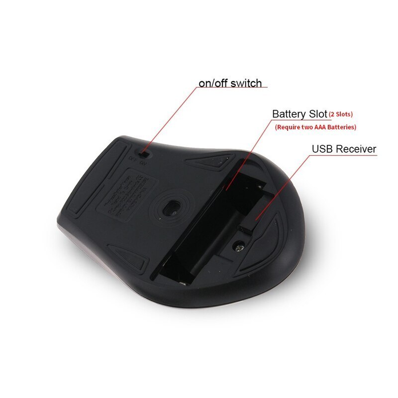 Wireless Mouse  With USB Receiver
