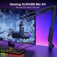 FIFINE Gaming Audio Set Microphone/Mixer/Headset for Streaming