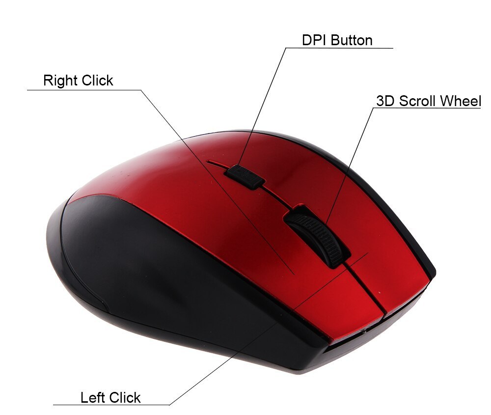 Wireless Mouse  With USB Receiver