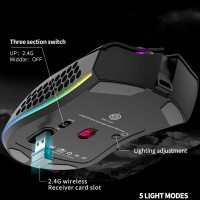 BM600 Rechargeable USB 2.4G Wireless RGB Light Gaming Mouse